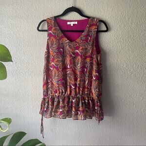 Rose + Olive Pink Floral Tank